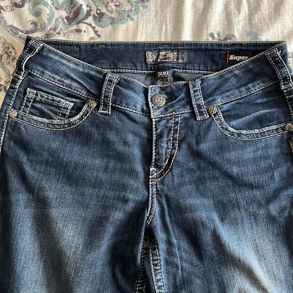 Silver Suki capri Sz 30 L 22 1/2 - Picture 8 of 12